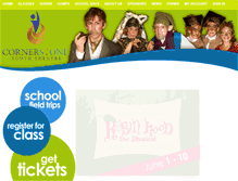 Tablet Screenshot of cornerstoneyouththeatre.org